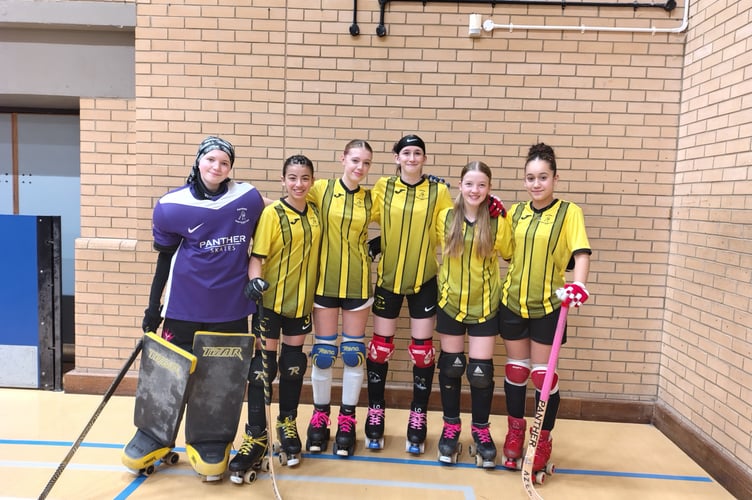 Courtney Wheeler (left), Alba Suarez Dorta, Alba Devine, Lois Bradshaw, Annabel Page and Isabel Brito