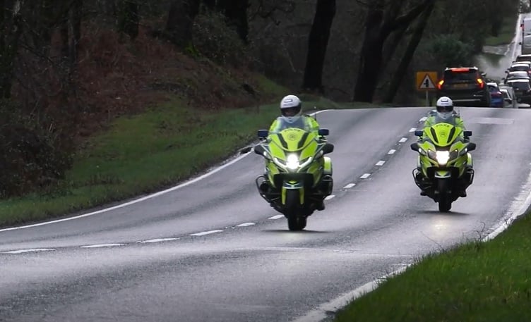 Hampshire Police's Road Safety Unit bike patrols.