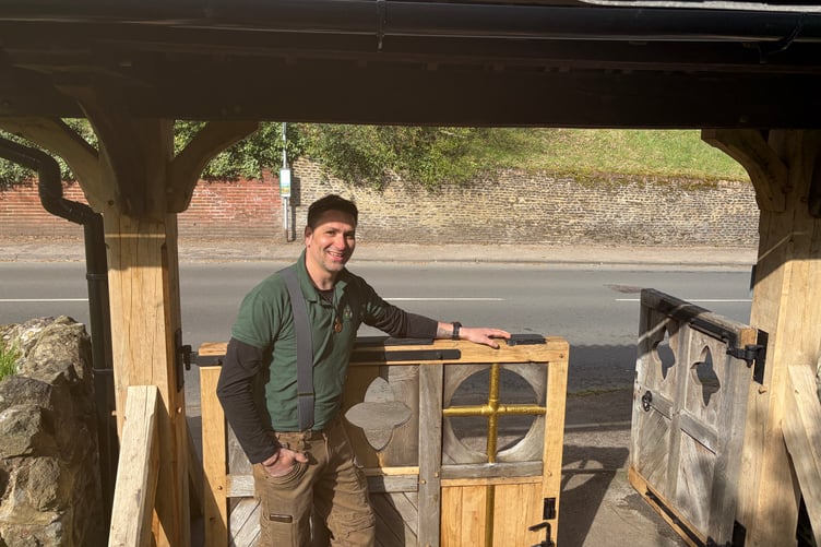 Danny Tongeman at the St Peters Church Lychgate in Wrecclesham