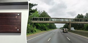 Scott Mills bridge plaque removed from M3 bridge after BBC axe