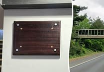 Scott Mills bridge plaque removed from M3 bridge after BBC axe