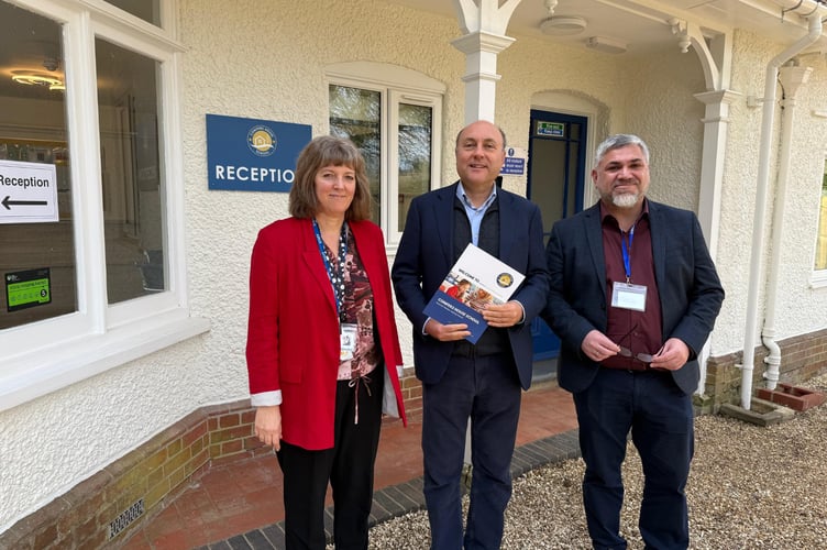 MP Andrew Griffith visits Conifers House School in Midhurst, meeting staff and pupils during a tour of the newly opened specialist SEN setting. Credit: Conifers House School.