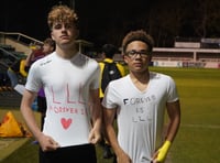 Stabbing victim Luis Guembes honoured at testimonial match