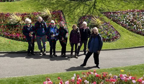 Seven walkers, three downs, one perfect Easter Sunday