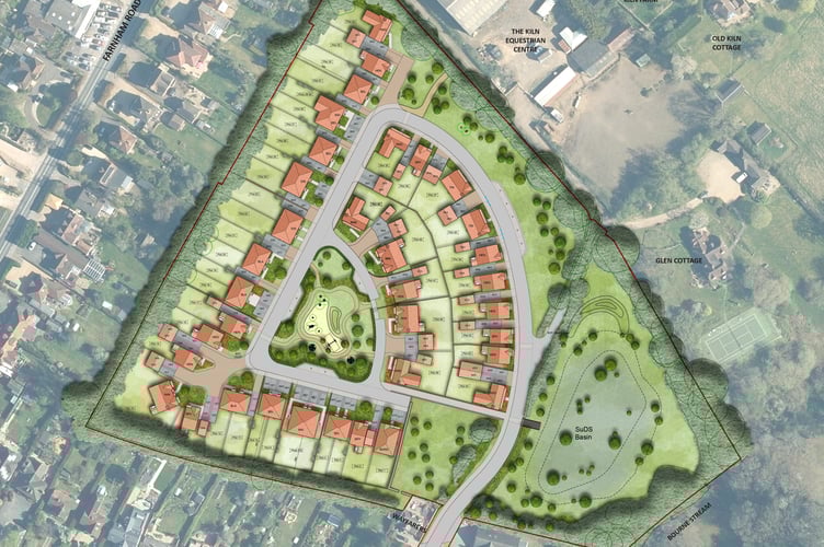 Proposed 49 new homes site layout. Image: Cala Homes