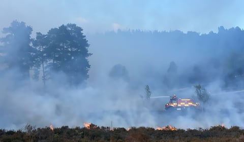 Warning issued after wildfire breaks out on Hankley Common