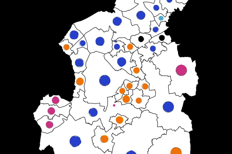West Surrey's current political map.