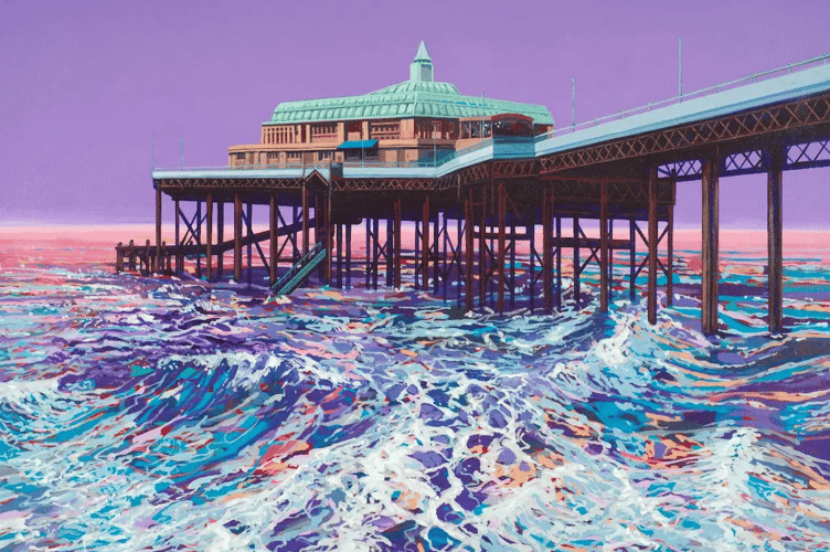 Paul Tracey’s painting of Plymouth Pier, from his 100 Piers: Painting at the Water’s Edge series.
