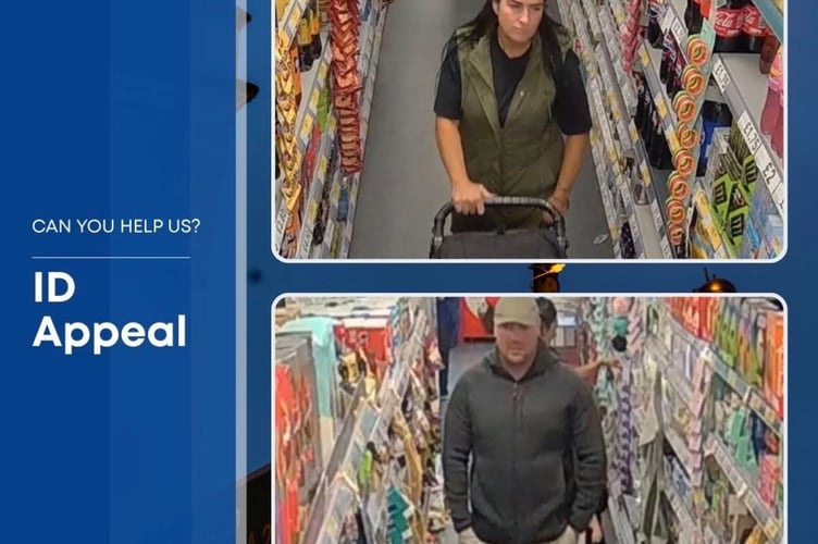 Waverley Police are seeking this man and woman in connection with thefts across Surrey.