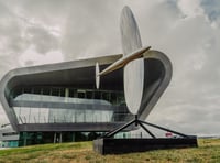 Spitfire-inspired sculpture installed at Farnborough Airport