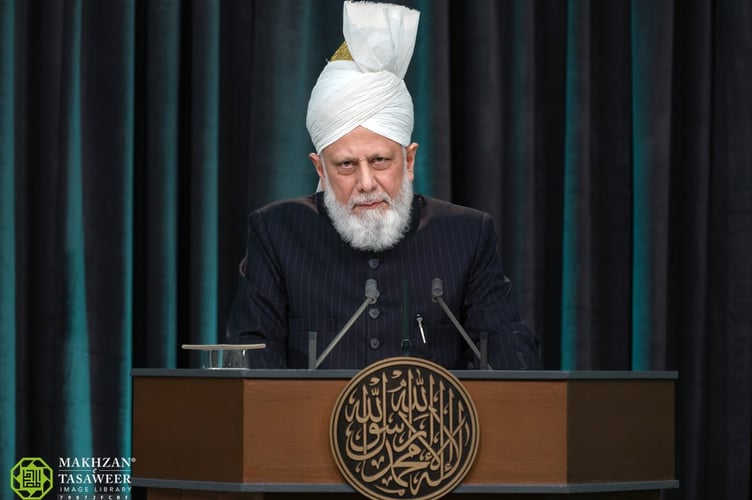 His Holiness Hazrat Mirza Masroor Ahmad, leader of the worldwide Ahmadiyya Muslim Community