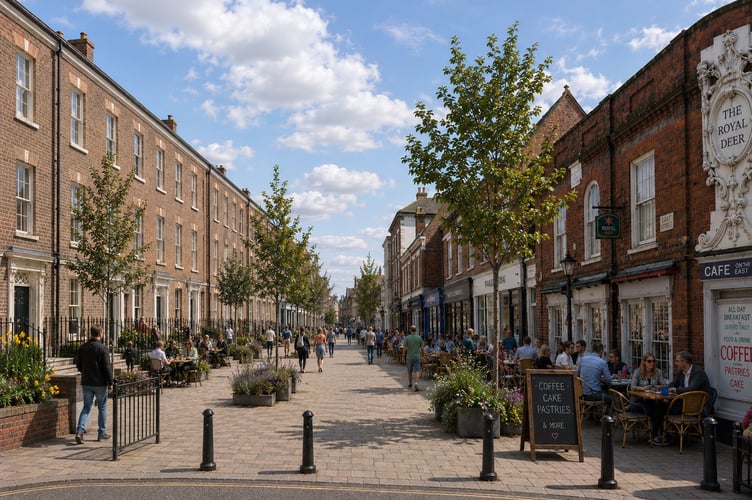 A rendering of how a pedestrianised East Street could look with a redeveloped Woolmead site.