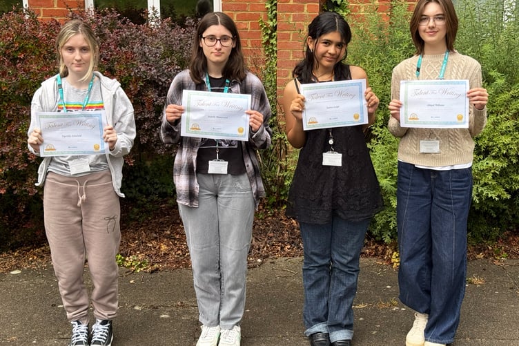 The Farnham college students who won the Stranger Sagas competition.