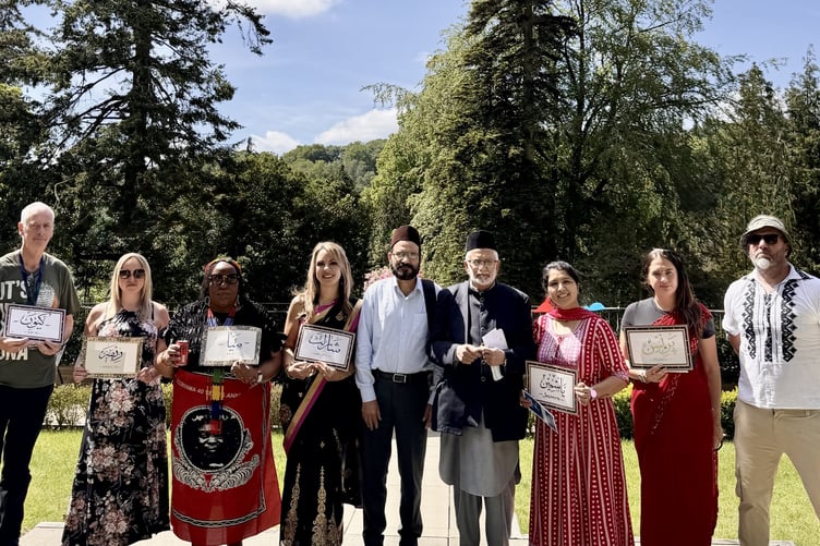 Members of Jamia Ahmadiyya School joined residents at Brownscombe Care Residences, writing names in Arabic as part of the Multicultural Day celebrations.