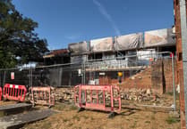 Wall collapses between St Andrew's Church and The Courtyard development in Farnham