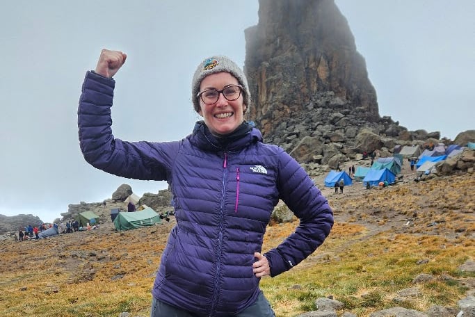 Harley Cunningham during her Kilimanjaro trek.