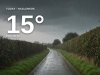 Haslemere: heavy rain, high of 15°C on Saturday