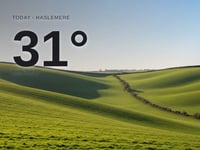 Haslemere: sunny day, high of 31°C