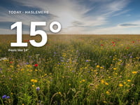 Haslemere: partly cloudy day, high of 15°C