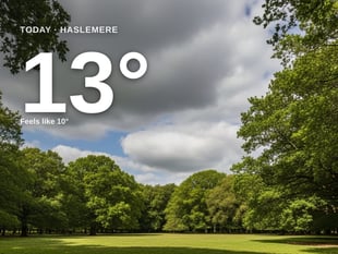Haslemere: sunny day, high of 13°C